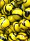 BUMBLE BEE Yellow/Black Glass Marbles 22mm (7/8 inch) SHOOTER Taw (Lot of 5)